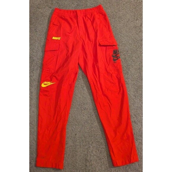 Nike NSW Essentials Woven Tech Cargo Pants Red DM6869-657 Men's Small - Picture 1 of 5